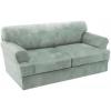 imageHVERSAILTEX Sofa Cover 4 Piece T Cushion Sofa Slipcovers Couch Cover Furniture Protector Stretch T Cushion Sofa Covers for 3 Cushion Couch with 3 Individual T Cushion Covers IvorySea Grass