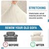 imageHVERSAILTEX Sofa Cover 4 Piece T Cushion Sofa Slipcovers Couch Cover Furniture Protector Stretch T Cushion Sofa Covers for 3 Cushion Couch with 3 Individual T Cushion Covers IvoryIvory
