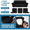 imageHVERSAILTEX Sofa Cover 4 Piece T Cushion Sofa Slipcovers Couch Cover Furniture Protector Stretch T Cushion Sofa Covers for 3 Cushion Couch with 3 Individual T Cushion Covers IvoryBlack