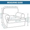 imageHVERSAILTEX Sofa Cover 4 Piece T Cushion Sofa Slipcovers Couch Cover Furniture Protector Stretch T Cushion Sofa Covers for 3 Cushion Couch with 3 Individual T Cushion Covers IvoryNavy