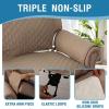 imageHVERSAILTEX Sofa Covers for 3 Cushion Couch Dog Couch Protector Furniture Covers for Pets 100 Waterproof Cover with NonSkid Backing ampamp Elastic StrapsSofa Coconut MilkFrench Oak