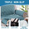 imageHVERSAILTEX Sofa Covers for 3 Cushion Couch Dog Couch Protector Furniture Covers for Pets 100 Waterproof Cover with NonSkid Backing ampamp Elastic StrapsSofa Coconut MilkStone Blue