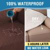 imageHVERSAILTEX Sofa Covers for 3 Cushion Couch Dog Couch Protector Furniture Covers for Pets 100 Waterproof Cover with NonSkid Backing ampamp Elastic StrapsSofa Coconut MilkChocolate