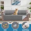 imageHVERSAILTEX Sofa Covers for 3 Cushion Couch Dog Couch Protector Furniture Covers for Pets 100 Waterproof Cover with NonSkid Backing ampamp Elastic StrapsSofa Coconut MilkDove Grey