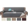 imageHVERSAILTEX Sofa Covers for 3 Cushion Couch Dog Couch Protector Furniture Covers for Pets 100 Waterproof Cover with NonSkid Backing ampamp Elastic StrapsSofa Coconut MilkRocket Gray