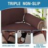 imageHVERSAILTEX Sofa Covers for 3 Cushion Couch Dog Couch Protector Furniture Covers for Pets 100 Waterproof Cover with NonSkid Backing ampamp Elastic StrapsSofa Coconut MilkChocolate