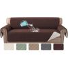 imageHVERSAILTEX Sofa Covers for 3 Cushion Couch Dog Couch Protector Furniture Covers for Pets 100 Waterproof Cover with NonSkid Backing ampamp Elastic StrapsSofa Coconut MilkChocolate