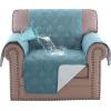 imageHVERSAILTEX Sofa Covers for 3 Cushion Couch Dog Couch Protector Furniture Covers for Pets 100 Waterproof Cover with NonSkid Backing ampamp Elastic StrapsSofa Coconut MilkStone Blue