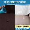 imageHVERSAILTEX Sofa Covers for 3 Cushion Couch Dog Couch Protector Furniture Covers for Pets 100 Waterproof Cover with NonSkid Backing ampamp Elastic StrapsSofa Coconut MilkBrown