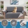 imageHVERSAILTEX Sofa Covers for 3 Cushion Couch Dog Couch Protector Furniture Covers for Pets 100 Waterproof Cover with NonSkid Backing ampamp Elastic StrapsSofa Coconut MilkRocket Gray