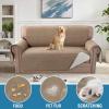 imageHVERSAILTEX Sofa Covers for 3 Cushion Couch Dog Couch Protector Furniture Covers for Pets 100 Waterproof Cover with NonSkid Backing ampamp Elastic StrapsSofa Coconut MilkFrench Oak