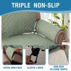 imageHVERSAILTEX Sofa Covers for 3 Cushion Couch Dog Couch Protector Furniture Covers for Pets 100 Waterproof Cover with NonSkid Backing ampamp Elastic StrapsSofa Coconut MilkPale Aqua