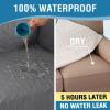 imageHVERSAILTEX Sofa Covers for 3 Cushion Couch Dog Couch Protector Furniture Covers for Pets 100 Waterproof Cover with NonSkid Backing ampamp Elastic StrapsSofa Coconut MilkRocket Gray