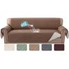 imageHVERSAILTEX Sofa Covers for 3 Cushion Couch Dog Couch Protector Furniture Covers for Pets 100 Waterproof Cover with NonSkid Backing ampamp Elastic StrapsSofa Coconut MilkFrench Oak