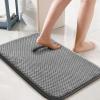 imageHVERSAILTEX Memory Foam Bath Mat 17x24 Extra Soft and Absorbent Bathroom Mats Non Slip Washable Carpet for Floor Shower and Tub BlackGrey
