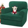 imageHVERSAILTEX Sofa Cover 4 Piece T Cushion Sofa Slipcovers Couch Cover Furniture Protector Stretch T Cushion Sofa Covers for 3 Cushion Couch with 3 Individual T Cushion Covers IvoryGreen