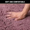 imageBath Mats Non Slip for Bathroom Rugs Soft Absorbent Shaggy MicrofiberMachineWashable Dry Fast Bedroom Area Rugs Perfect for Door Mat 32quotx 20quot and 20quot x 20quot U Shape Mauve