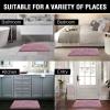 imageBath Mats Non Slip for Bathroom Rugs Soft Absorbent Shaggy MicrofiberMachineWashable Dry Fast Bedroom Area Rugs Perfect for Door Mat 32quotx 20quot and 20quot x 20quot U Shape Mauve