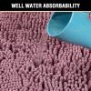 imageBath Mats Non Slip for Bathroom Rugs Soft Absorbent Shaggy MicrofiberMachineWashable Dry Fast Bedroom Area Rugs Perfect for Door Mat 32quotx 20quot and 20quot x 20quot U Shape Mauve