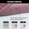 imageBath Mats Non Slip for Bathroom Rugs Soft Absorbent Shaggy MicrofiberMachineWashable Dry Fast Bedroom Area Rugs Perfect for Door Mat 32quotx 20quot and 20quot x 20quot U Shape Mauve