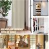imageHVERSAILTEX 100 Blackout Linen Curtain Accordion Door Curtains for Doorway Privacy Folding Closet Door Curtain Room Divider Sliding Door Shade with Hooks 1 Panel W100 x L78 Heather IvoryHeather Ivory