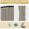 imageHVERSAILTEX 100 Blackout Linen Curtain Accordion Door Curtains for Doorway Privacy Folding Closet Door Curtain Room Divider Sliding Door Shade with Hooks 1 Panel W100 x L78 Heather IvoryHeather Taupe
