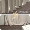 imageHVERSAILTEX 100 Blackout Linen Curtain Accordion Door Curtains for Doorway Privacy Folding Closet Door Curtain Room Divider Sliding Door Shade with Hooks 1 Panel W100 x L78 Heather IvoryHeather Taupe