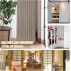 imageHVERSAILTEX 100 Blackout Linen Curtain Accordion Door Curtains for Doorway Privacy Folding Closet Door Curtain Room Divider Sliding Door Shade with Hooks 1 Panel W100 x L78 Heather IvoryHeather Taupe