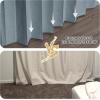 imageHVERSAILTEX 100 Blackout Linen Curtain Accordion Door Curtains for Doorway Privacy Folding Closet Door Curtain Room Divider Sliding Door Shade with Hooks 1 Panel W100 x L78 Heather IvoryHeather Stone Blue