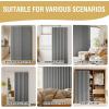 imageHVERSAILTEX 100 Blackout Linen Curtain Accordion Door Curtains for Doorway Privacy Folding Closet Door Curtain Room Divider Sliding Door Shade with Hooks 1 Panel W100 x L78 Heather IvoryHeather Gray