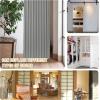 imageHVERSAILTEX 100 Blackout Linen Curtain Accordion Door Curtains for Doorway Privacy Folding Closet Door Curtain Room Divider Sliding Door Shade with Hooks 1 Panel W100 x L78 Heather IvoryHeather Gray