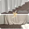imageHVERSAILTEX 100 Blackout Linen Curtain Accordion Door Curtains for Doorway Privacy Folding Closet Door Curtain Room Divider Sliding Door Shade with Hooks 1 Panel W100 x L78 Heather IvoryHeather Porcelain