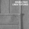 imageHVERSAILTEX 100 Blackout Linen Curtain Accordion Door Curtains for Doorway Privacy Folding Closet Door Curtain Room Divider Sliding Door Shade with Hooks 1 Panel W100 x L78 Heather IvoryHeather Gray