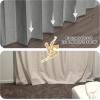 imageHVERSAILTEX 100 Blackout Linen Curtain Accordion Door Curtains for Doorway Privacy Folding Closet Door Curtain Room Divider Sliding Door Shade with Hooks 1 Panel W100 x L78 Heather IvoryHeather Gray