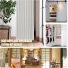 imageHVERSAILTEX 100 Blackout Linen Curtain Accordion Door Curtains for Doorway Privacy Folding Closet Door Curtain Room Divider Sliding Door Shade with Hooks 1 Panel W100 x L78 Heather IvoryHeather Porcelain