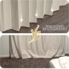 imageHVERSAILTEX 100 Blackout Linen Curtain Accordion Door Curtains for Doorway Privacy Folding Closet Door Curtain Room Divider Sliding Door Shade with Hooks 1 Panel W100 x L78 Heather IvoryHeather Ivory