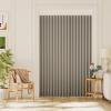 imageHVERSAILTEX 100 Blackout Linen Curtain Accordion Door Curtains for Doorway Privacy Folding Closet Door Curtain Room Divider Sliding Door Shade with Hooks 1 Panel W100 x L78 Heather IvoryHeather Taupe