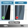 imageHVERSAILTEX 100 Blackout Patio Curtains Thermal Insulated Curtains for Sliding Door Extra Wide Window Panels Full Light Blocking Grommet Curtain with Black Liner W100 x L84 inch  Warm TaupeBlackout Stone Blue