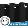 imageHVERSAILTEX 100 Blackout Patio Curtains Thermal Insulated Curtains for Sliding Door Extra Wide Window Panels Full Light Blocking Grommet Curtain with Black Liner W100 x L84 inch  Warm TaupeBlackout Jet Black