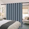 imageHVERSAILTEX 100 Blackout Patio Curtains Thermal Insulated Curtains for Sliding Door Extra Wide Window Panels Full Light Blocking Grommet Curtain with Black Liner W100 x L84 inch  Warm TaupeBlackout Stone Blue