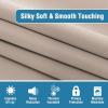 imageHVERSAILTEX 100 Blackout Patio Curtains Thermal Insulated Curtains for Sliding Door Extra Wide Window Panels Full Light Blocking Grommet Curtain with Black Liner W100 x L84 inch  Warm TaupeBlackout Natural Sand