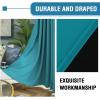 imageHVERSAILTEX 100 Blackout Patio Curtains Thermal Insulated Curtains for Sliding Door Extra Wide Window Panels Full Light Blocking Grommet Curtain with Black Liner W100 x L84 inch  Warm TaupeBlackout Turquoise Blue