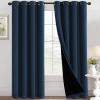 imageHVERSAILTEX 100 Blackout Patio Curtains Thermal Insulated Curtains for Sliding Door Extra Wide Window Panels Full Light Blocking Grommet Curtain with Black Liner W100 x L84 inch  Warm TaupeBlackout Navy