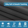 imageHVERSAILTEX 100 Blackout Patio Curtains Thermal Insulated Curtains for Sliding Door Extra Wide Window Panels Full Light Blocking Grommet Curtain with Black Liner W100 x L84 inch  Warm TaupeBlackout Charcoal Gray