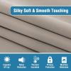 imageHVERSAILTEX 100 Blackout Patio Curtains Thermal Insulated Curtains for Sliding Door Extra Wide Window Panels Full Light Blocking Grommet Curtain with Black Liner W100 x L84 inch  Warm TaupeBlackout Warm Taupe