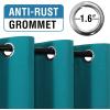 imageHVERSAILTEX 100 Blackout Patio Curtains Thermal Insulated Curtains for Sliding Door Extra Wide Window Panels Full Light Blocking Grommet Curtain with Black Liner W100 x L84 inch  Warm TaupeBlackout Turquoise Blue