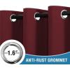 imageHVERSAILTEX 100 Blackout Patio Curtains Thermal Insulated Curtains for Sliding Door Extra Wide Window Panels Full Light Blocking Grommet Curtain with Black Liner W100 x L84 inch  Warm TaupeBlackout Burgundy