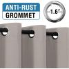 imageHVERSAILTEX 100 Blackout Patio Curtains Thermal Insulated Curtains for Sliding Door Extra Wide Window Panels Full Light Blocking Grommet Curtain with Black Liner W100 x L84 inch  Warm TaupeBlackout Warm Taupe