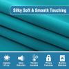 imageHVERSAILTEX 100 Blackout Patio Curtains Thermal Insulated Curtains for Sliding Door Extra Wide Window Panels Full Light Blocking Grommet Curtain with Black Liner W100 x L84 inch  Warm TaupeBlackout Turquoise Blue