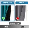 imageHVERSAILTEX 100 Blackout Patio Curtains Thermal Insulated Curtains for Sliding Door Extra Wide Window Panels Full Light Blocking Grommet Curtain with Black Liner W100 x L84 inch  Warm TaupeBlackout Turquoise Blue